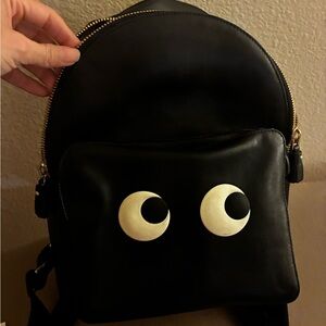 Anya Hindmarch Black Backpack with Eye Motif